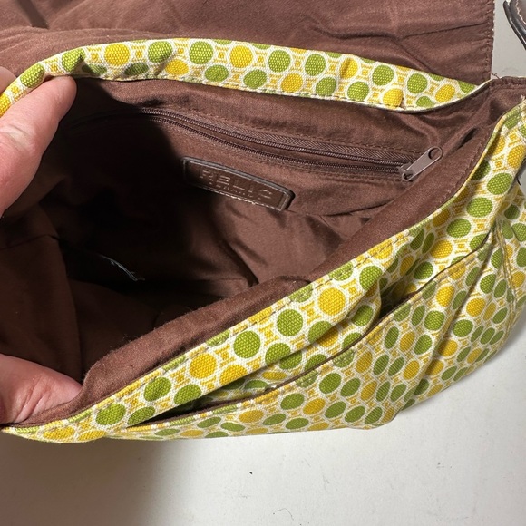 Colorful Yellow and Green Shoulder Bag with Patchwork Design - Picture 6 of 8